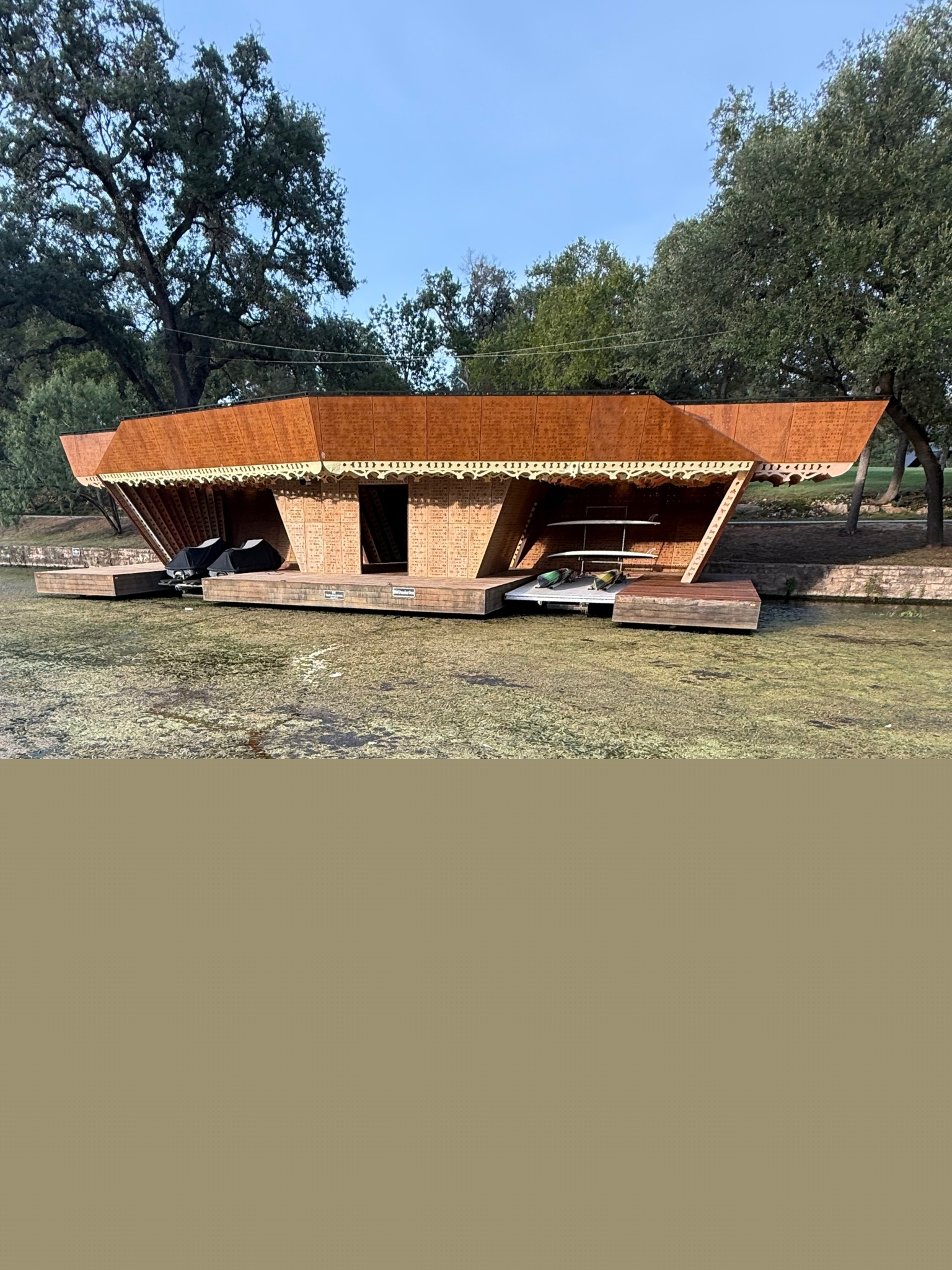 Dense Lake Austin hydrilla canopy before removal
